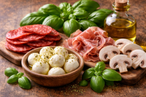 foto met pizza toppings