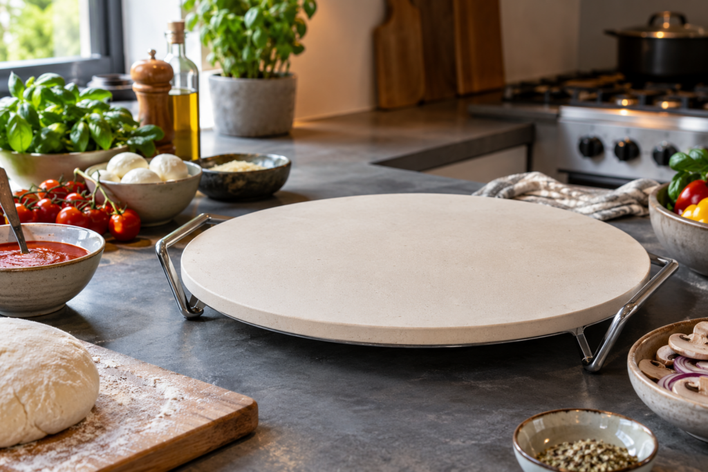 foto ter illustratie van een cadac pizzasteen pro 50