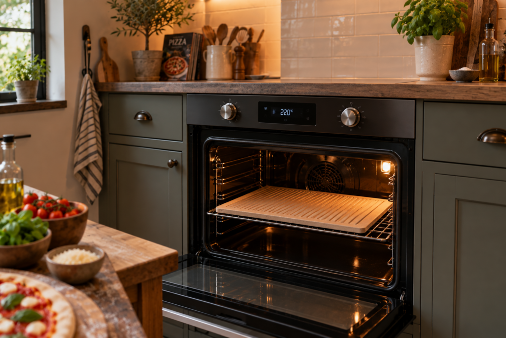 foto ter illustratie bij een emile henry ridged pizza stone